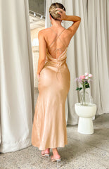 Eternal Champagne Formal Maxi Dress