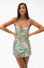 Fleurette Floral Print Mini Dress
