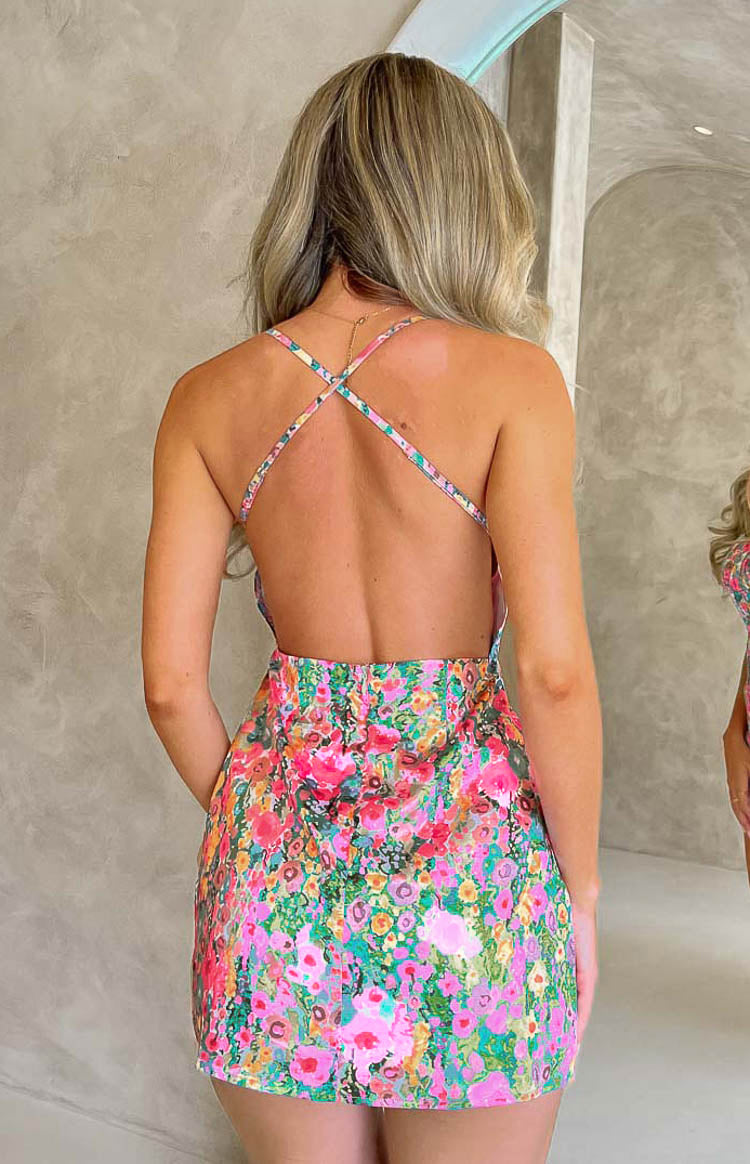 Fleurette Floral Print Mini Dress