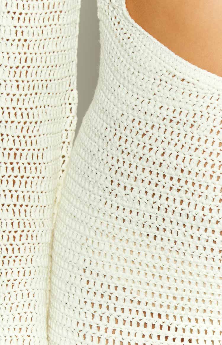 Hillary White Knit Mini Dress