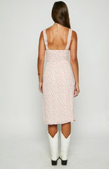 Jessie White Floral Midi Dress