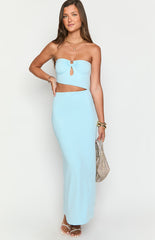 Kain Blue Strapless Maxi Dress