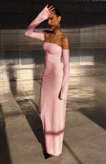 Kamie Pink Long Sleeve Maxi Dress