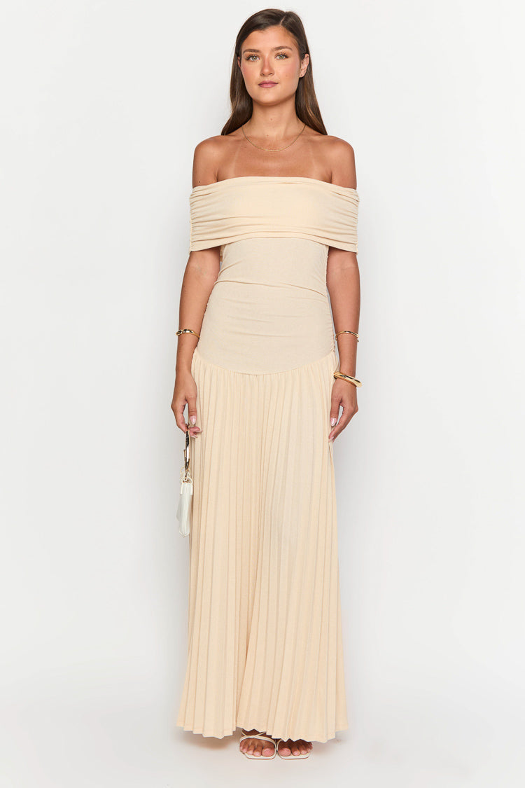 Lioness Field Of Dreams Oatmeal Maxi Dress