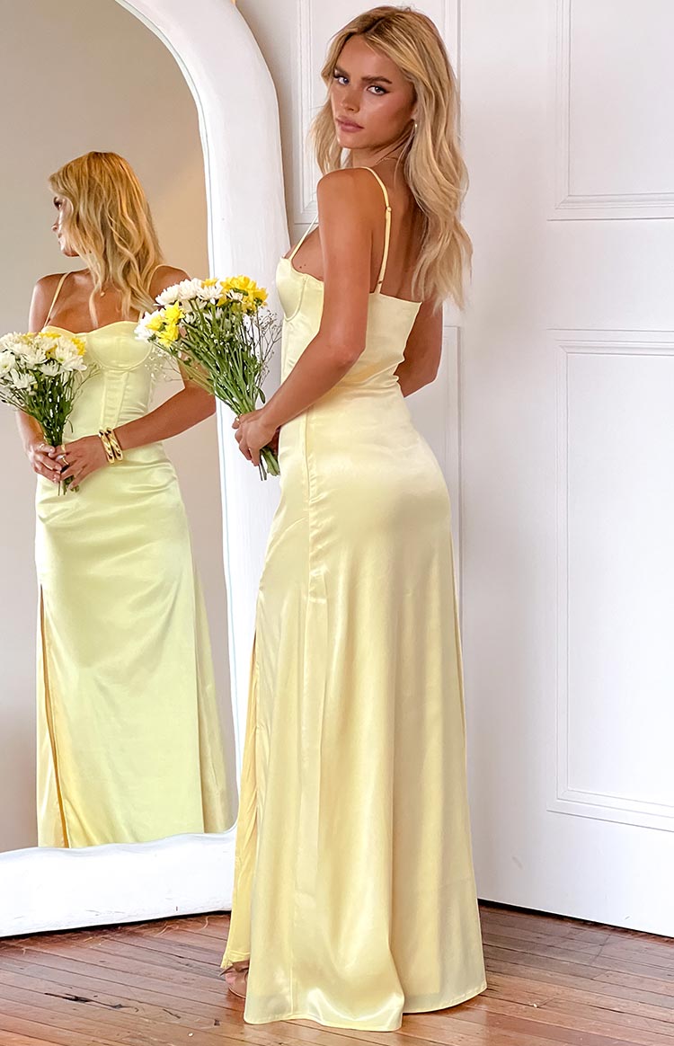 Lailani Yellow Corset Maxi Dress