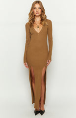 Lioness Opulence Camel Maxi Dress