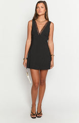 Oblivion Black Polka Dot Mini Dress