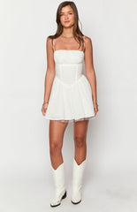 Peaches White Mini Dress