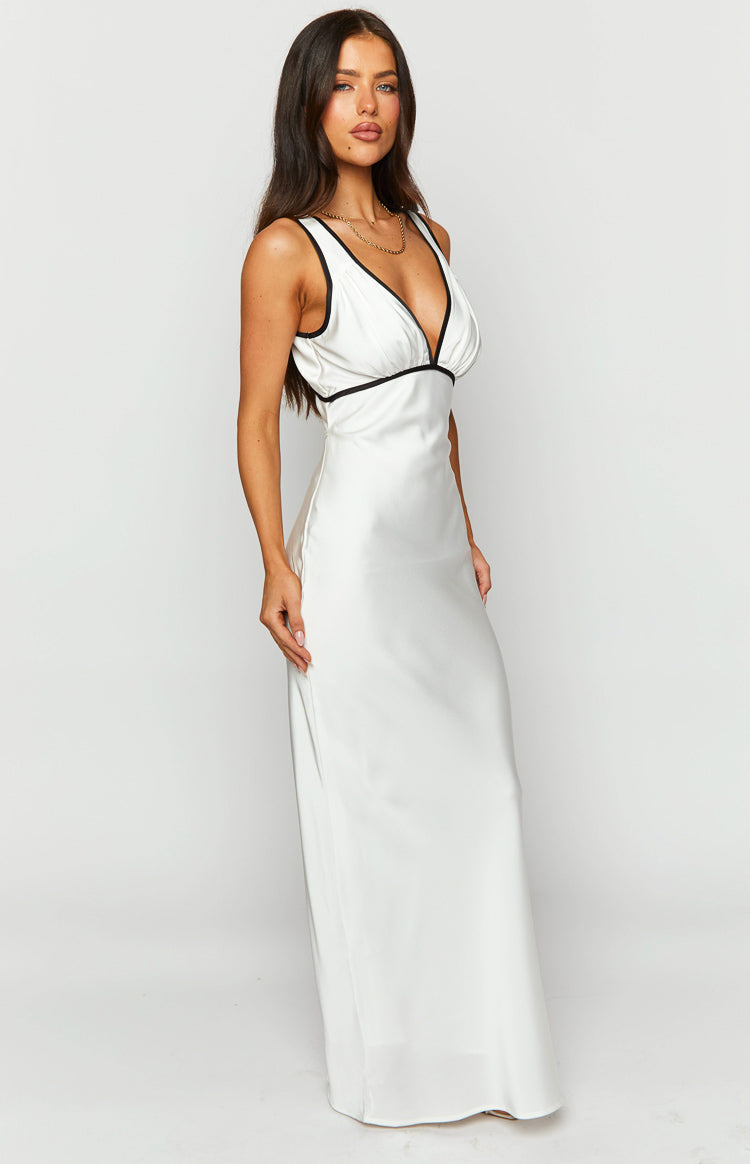Rebel Rose Black And White Contrast Maxi Dress