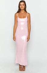 Rosalie Pink Sequin Maxi Dress