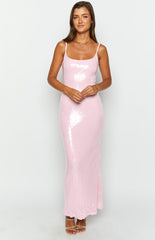 Rosalie Pink Sequin Maxi Dress