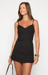 Rois Black Mini Dress