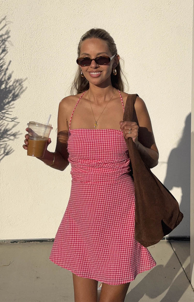 Rylan Red Gingham Mini Dress