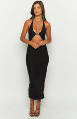 Salenco Black Midi Dress