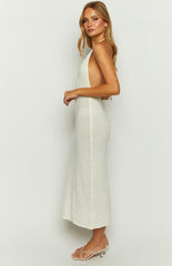 Tucson White Crochet Maxi Dress