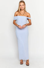 Vino Lilac Off The Shoulder Maxi Dress