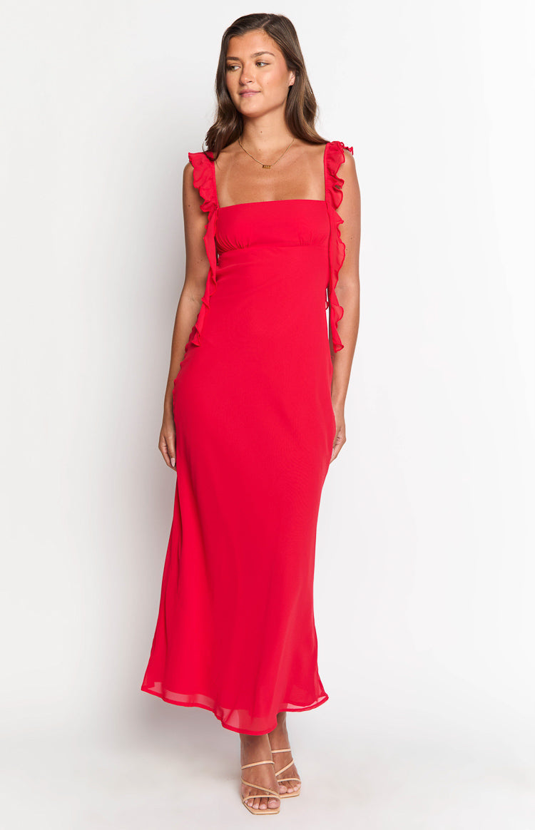 Viona Red Maxi Dress