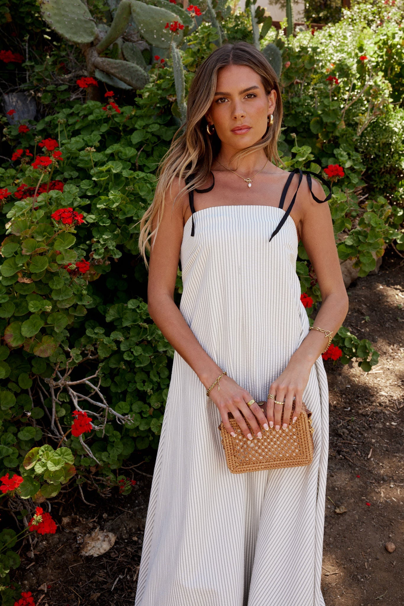 Zain Striped Maxi Dress