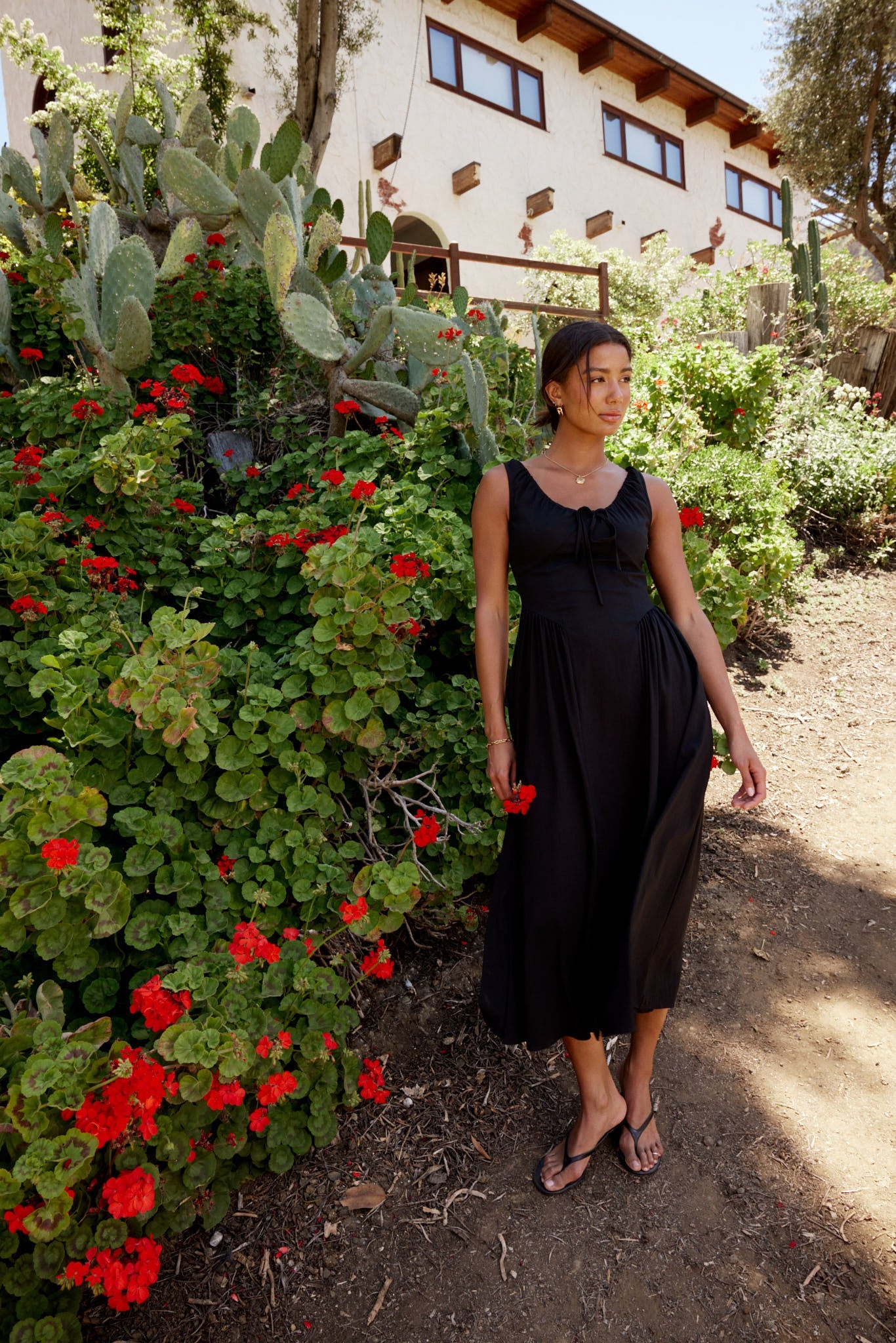 Barrett Midi Dress in Black