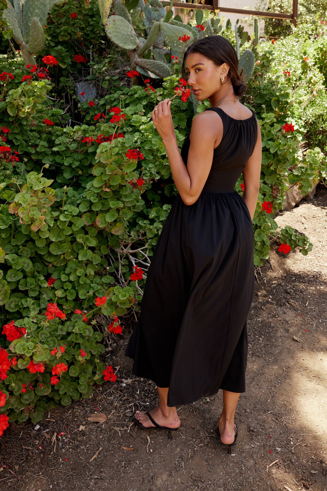 Barrett Midi Dress in Black