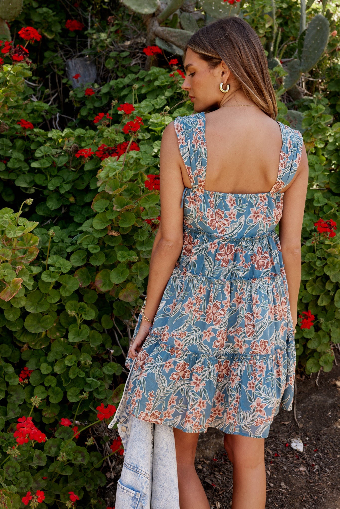 Shawn Floral Mini Dress in Teal